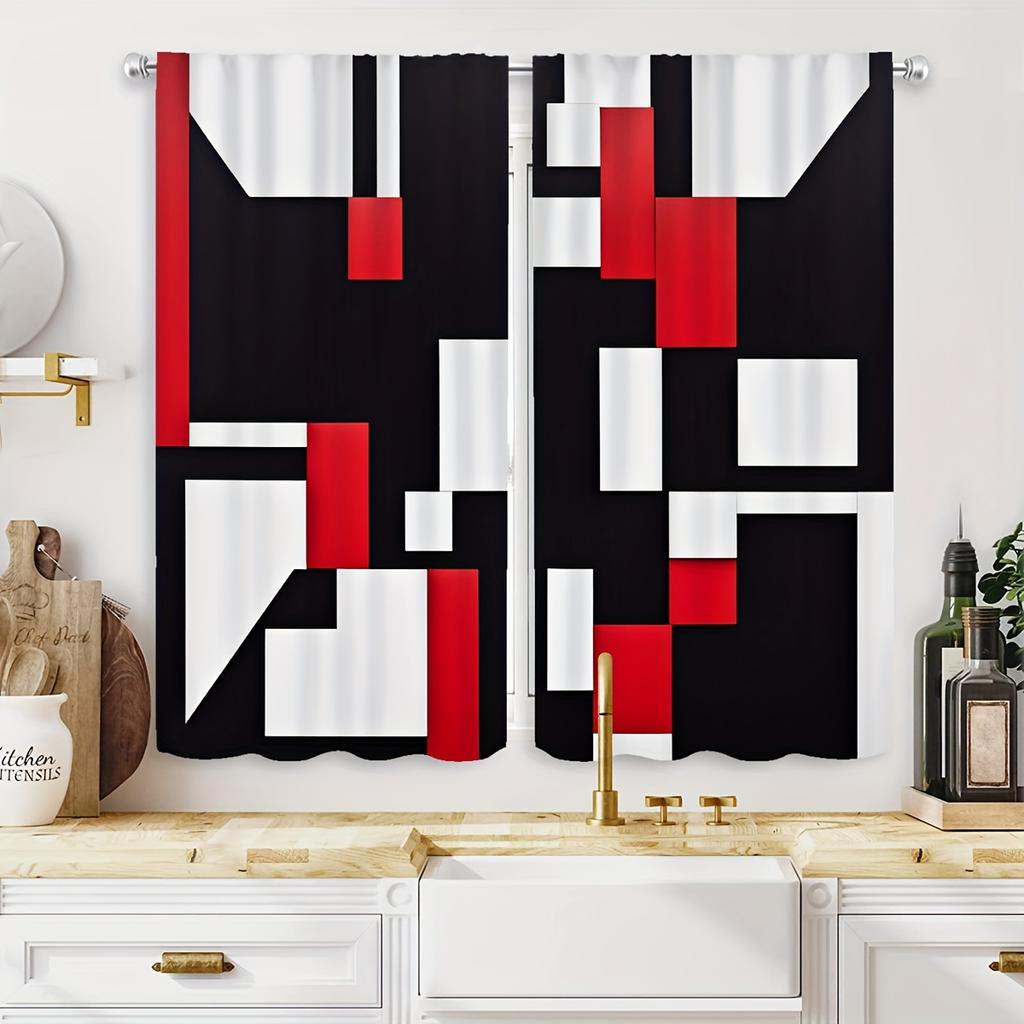 Geometric Pattern Design Drapes Decor Drapes Window Treatments For Bedroom Living Room Home Decoration Room Decor