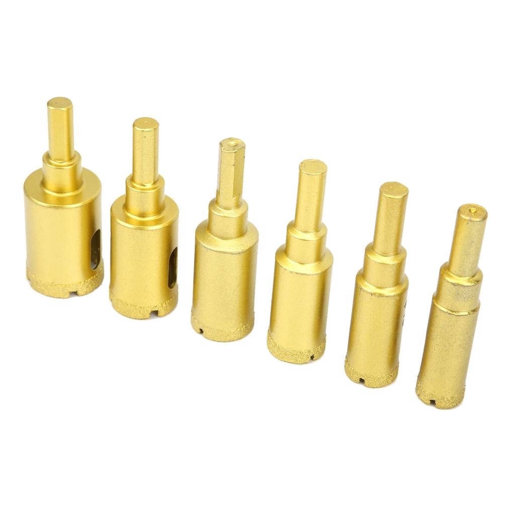 6Pcs Diamond Hole Drill Bit Cutter for Marble Glass Ceramic Concrete Artifisicial Stone