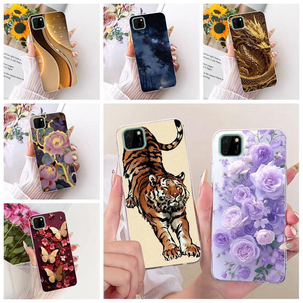 Transparent For Huawei Y5p Case DRA-LX9 Cute Cat Fashion Butterfly Funny Cool Painted Bumper Cover For Huawei Y5 P Casing
