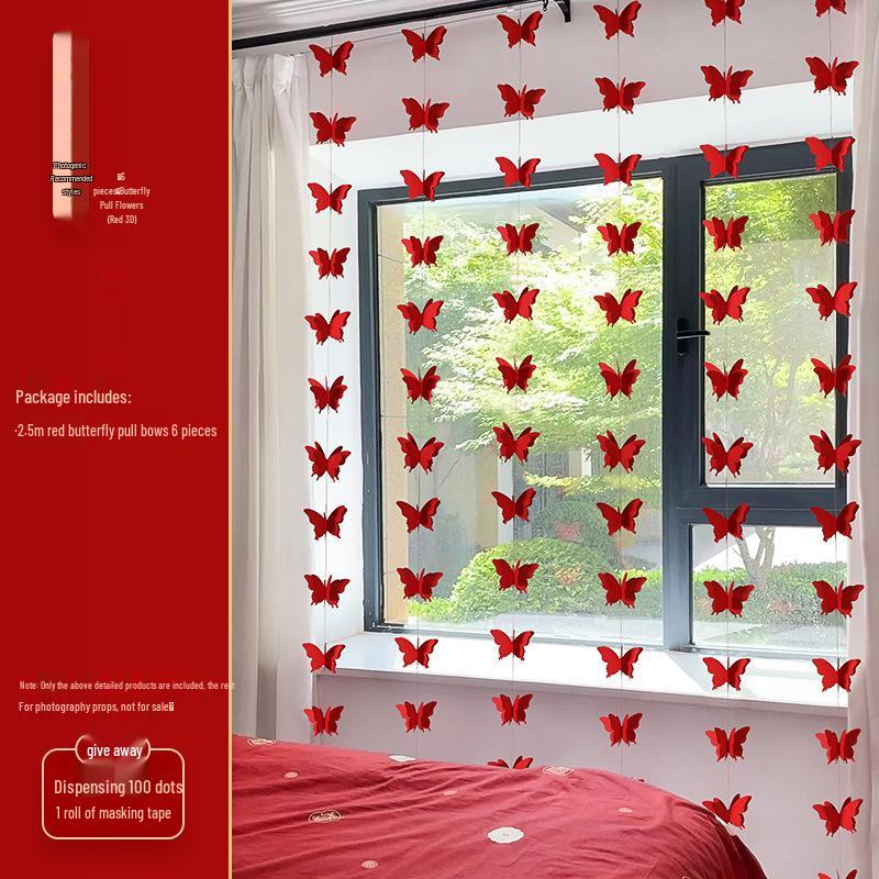 

Complete Wedding Decoration Set for Bedroom and Living Room - Includes Room Pull Flowers and Wedding Background Wall Trendy Wedding Room Decoration - Photogenic