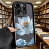 Crystal Blue Lotus Flower Shockproof Soft Phone Case For Xiaomi Redmi Note 15 14 13 12 11 10 9 8 Pro Anti-Slip Anti-Fall Cover