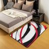 Red Area Rug for Bedroom Line Abstract Living Room Rugs Soft Non-Slip Modern Geometric Decor Carpet Indoor Floor Mat for Home