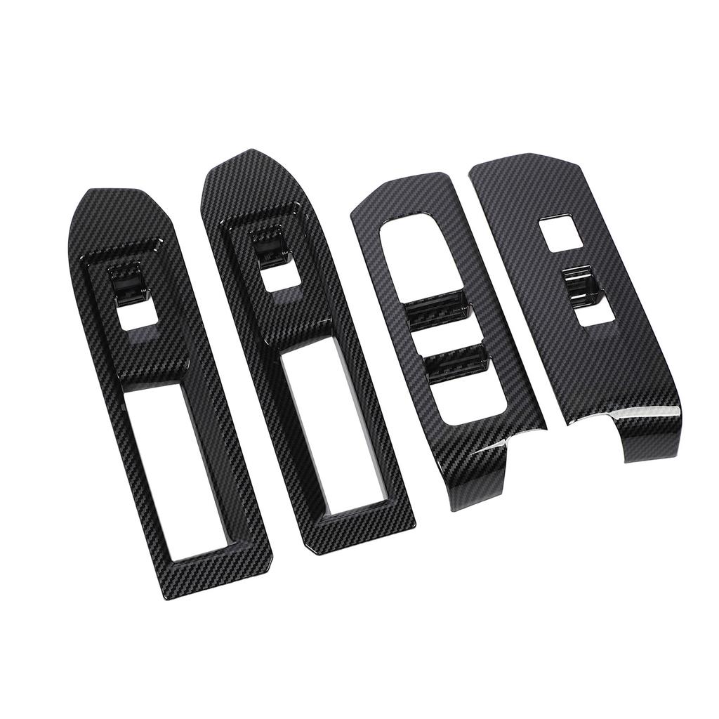 4pcs Window Switch Panel Cover Trim Carbon Fiber Style Interior Decoration Window Control Panel Trim for Tacoma 2024