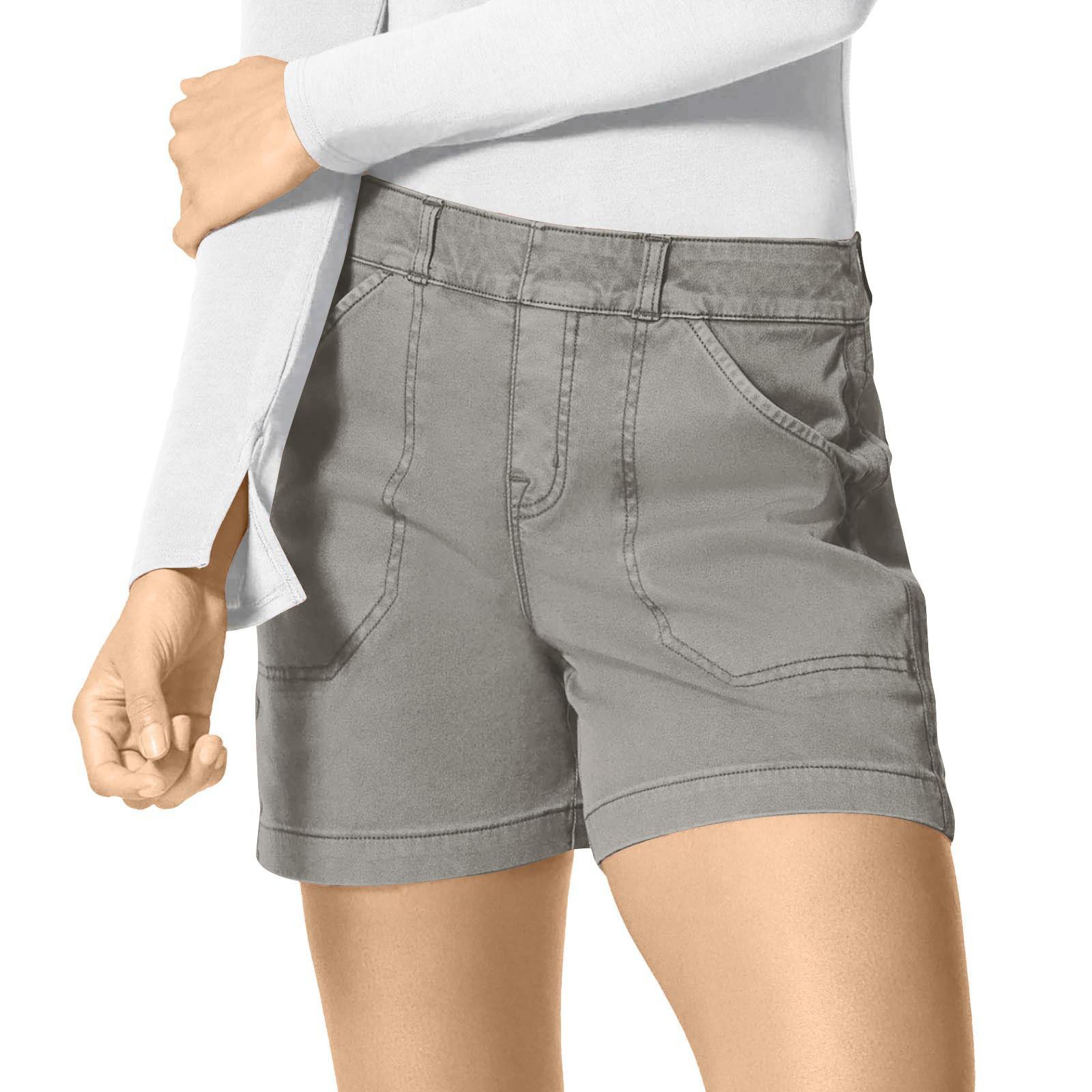 

Женский мягкий эластичный твил с короткими боковыми карманами Мягкий на ощупь без пуговиц и молний Привлекательный крой S