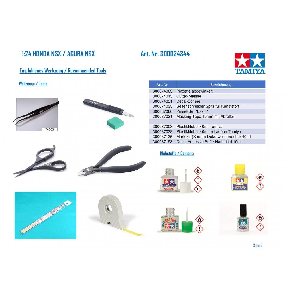 Tamiya 124 Sports Car Series No.344 Honda NSX Plastic Model 24344