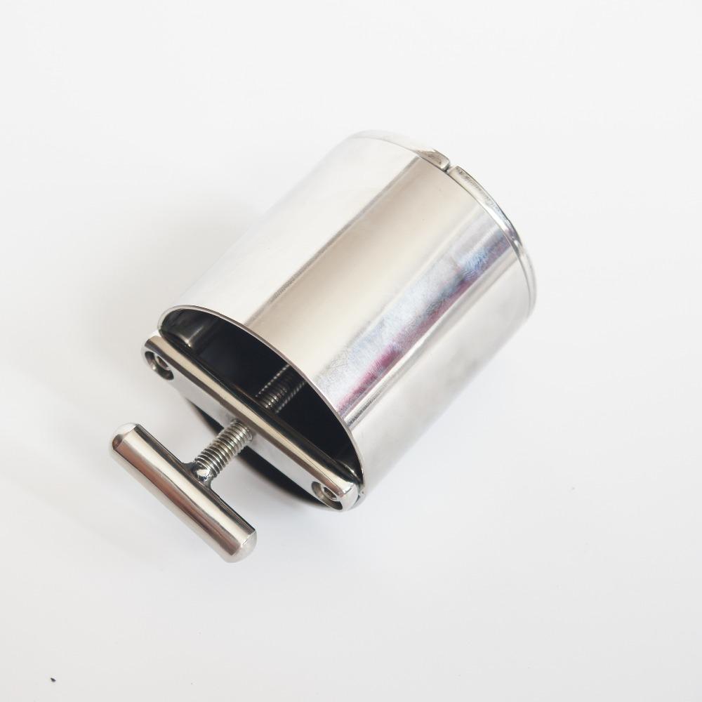Stainless Steel Testicle Squeezer Device,Scrotum Pendant,Ball Stretchers,extruding Testicle Chastity Lock,Cock Ring,Sex Toy, S081