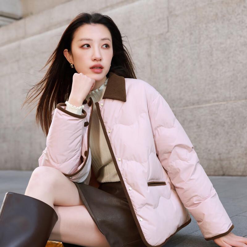 

Женская короткая пуховая куртка Sancai из вельвета с лацканами XL