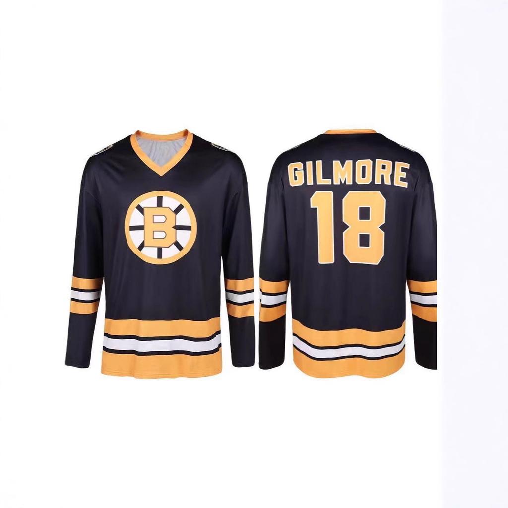 European, American sports v-neck digital printing long-sleeved tide brand letter Ice Hockey jersey