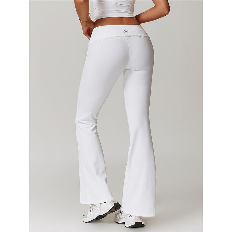 Prada Damen High-Waist Yoga Schlankmachende Weitbeinige Hosen & Spitze Fitness Set