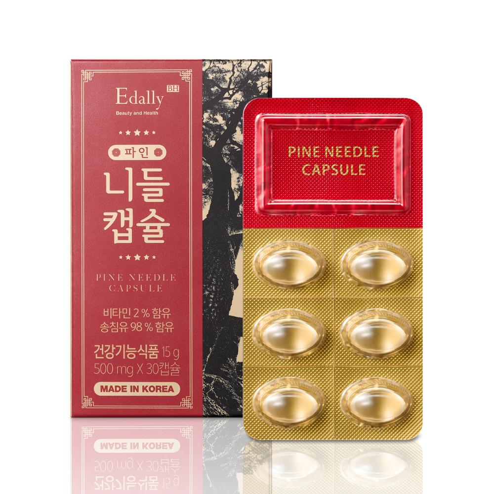 

Edally Pine Needle Oil 98% Vitamin E 2% Capsule 500mg 30ea Health Beauty Supplement 500 mg X 30 softgel