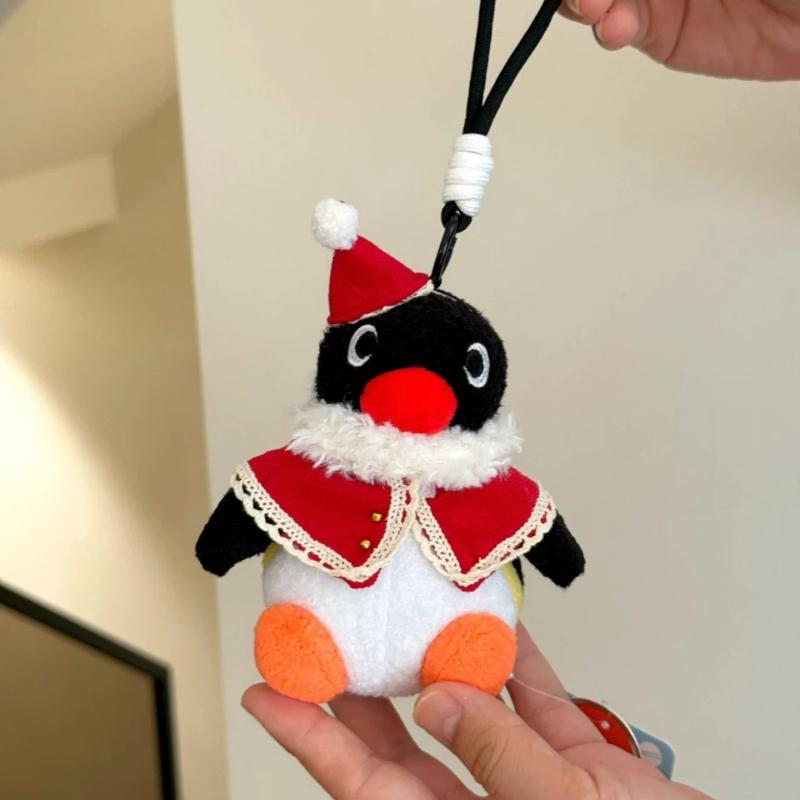 Pingu Penguin Plush Keychain Cute Doll Backpack Pendant Creative Animal Toy Bag Accessories Kawaii Anime Figure Girls Christmas