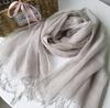 Spring And Autumn Thin Pure color Linen Scarf Sliver Glitter Linen Shawl Long Striped Scarves 70x180CM