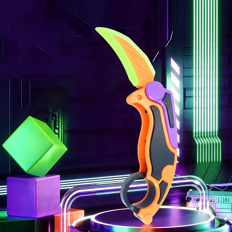 3D-gedrucktes faltbares Schwerkraft-Klapp-Klaue-Messer Fidget-Spielzeug Stressabbau für Erwachsene und Jugendliche EDC Angstabbau-Spielzeug Geschenk