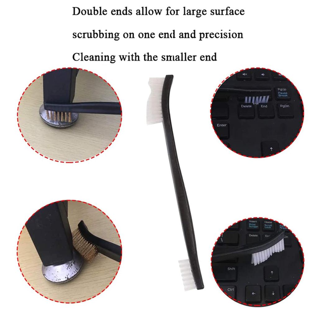 9pcs Handy Steel/Nylon/Brass Brushes Wire Brush Set for Easy Rust Removal and Cleaning