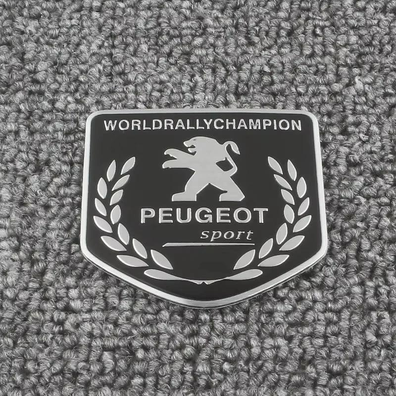Car Stickers 3D Aluminum Auto Logos Stickers For Peugeot 206 3008 208 308 307 2008 207 107 5008 4008 Car Body Decoration Paster