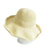 Summer Straw Sun Hat for Woman Foldable Natural Straw Bucket Hat Outdoor Hollw Breathable Fisherman Cap Travel Beach