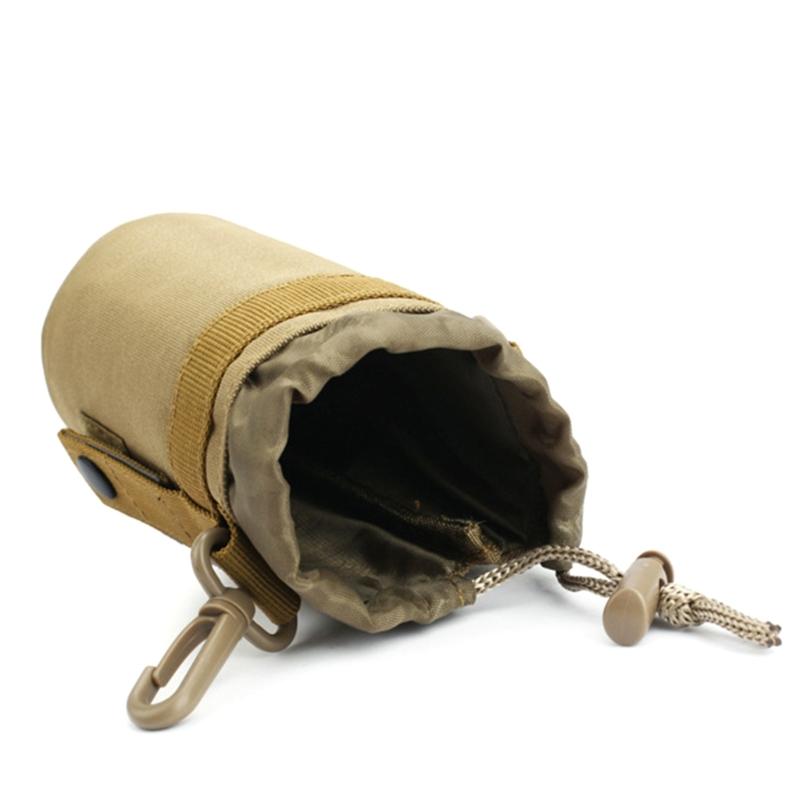 Tactic Water Bottle Pouch Waterproof Molle Bottle Holder Bag Adjustable Webbing Water Bottle Holder Bag with Drawstring