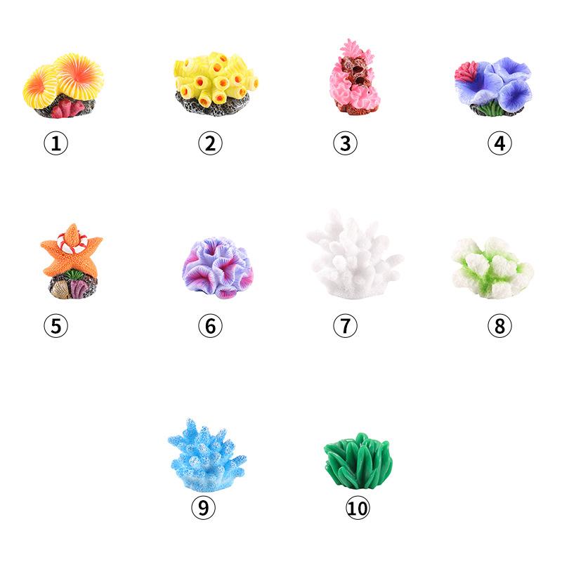 Simulated Coral Aquarium Fish Tank Farming Small Ornaments Gift Decoration Eight Melon Fish DIY Ornaments