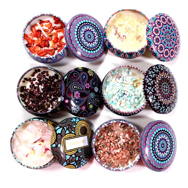 Colorful Natural Crystal Hand-watered Incense Candle for Gift or Decoration