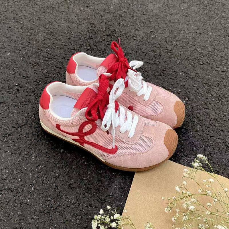 

Su Yinyin has the same style of German training shoes for women s tide 2025 summer leather mesh breathable and versatile sports casual jogging wo 40 розовый