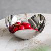 Stainless Steel Plates, Bowls, Modern Art Triangular Curved Fruit Plates, Living Room Decorations, Kitchen, Storage Trays