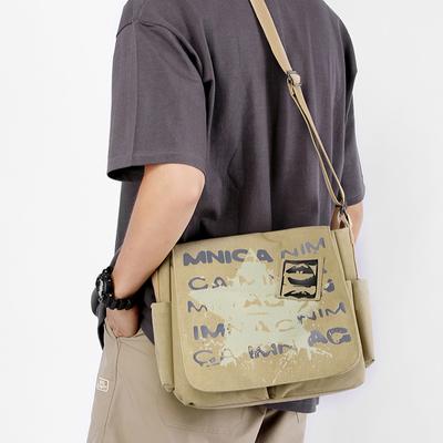 Sac en Toile pour Homme Décontracté Portable Boîte à Outils Imprimé Sac à Bandoulière Sac à Bandoulière Grande Capacité
