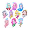 10Pcs Lovely Mermaid Princess Flat Back Resin Cabochon Scrapbooking Craft DIY Hair Bows Accessories Phone Case Decoration Q13