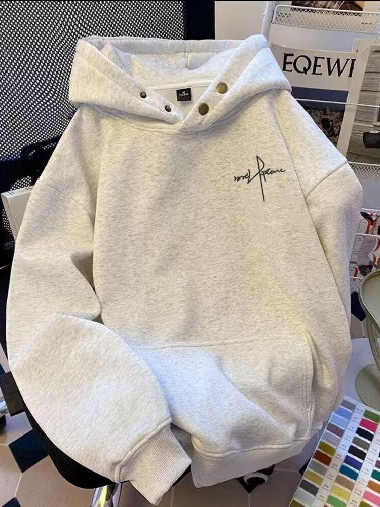 Unisex Hoodie mit trendigem Buchstaben-Schnallen-Design - Modisch, Vielseitig und Locker geschnitten