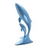 Office Desk Whale Figure Accent, Mother Whale and Calf Sculpture for Shelf Display Entryway Cabinet and Home Ocean Accent