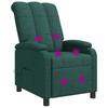 Massage Recliner Dark Green Fabric