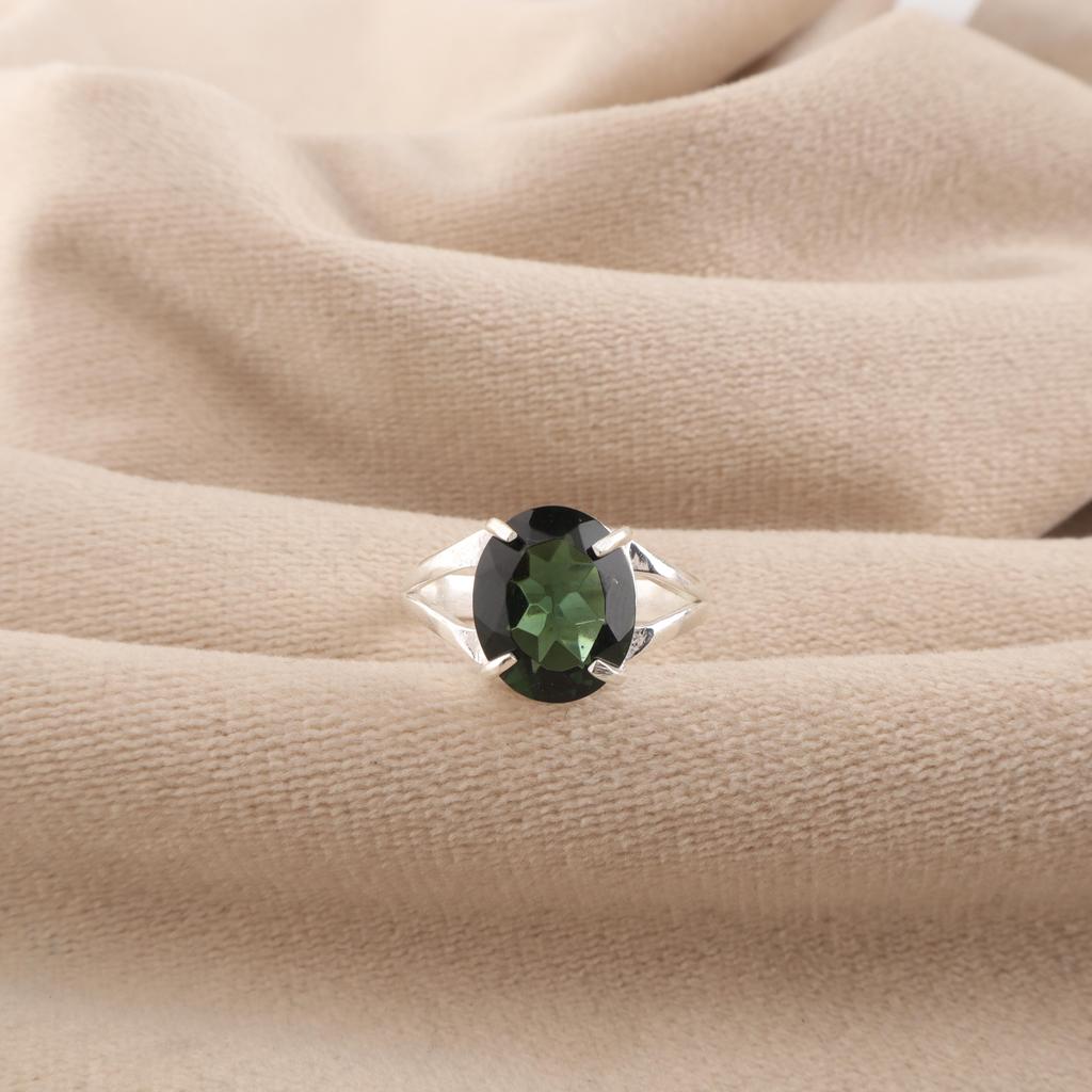 Green Tourmaline Gemstone 925 Sterling Silver Women Jewelry Handmade Pretty Ring For Anniversary Gift RR-75-14