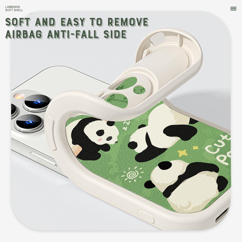 Niedliche Panda-PU-Leder-Handyhülle für Infinix VIVO OPPO Reno Realme Huawei Nova Honor Smartphone-Hülle