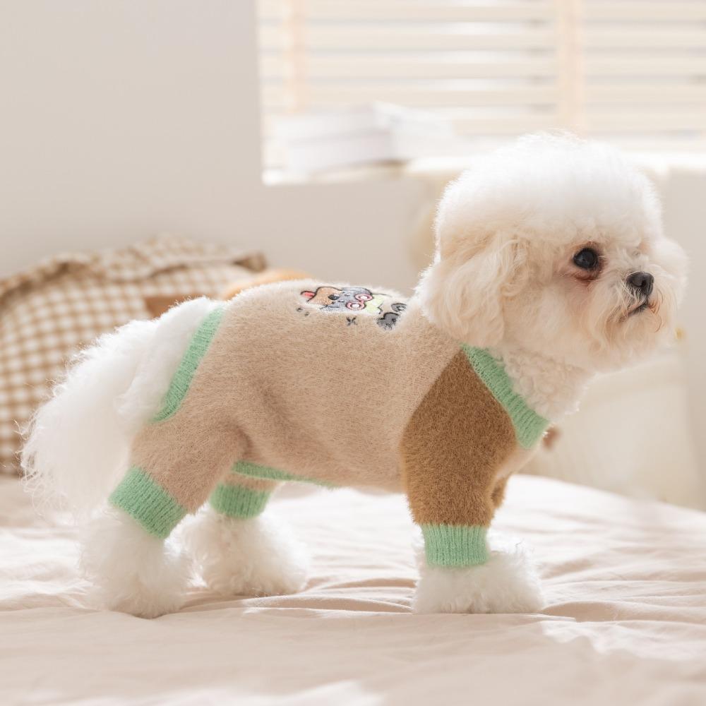 Pet Clothes Small Dog Bichon Teddy Pet Dog Dog Clothes Autumn and Winter Four-legged Dog Sweater