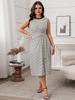 European & American Women's High-Waisted Striped Dress - Elegant Spring/Summer 2025 Collection