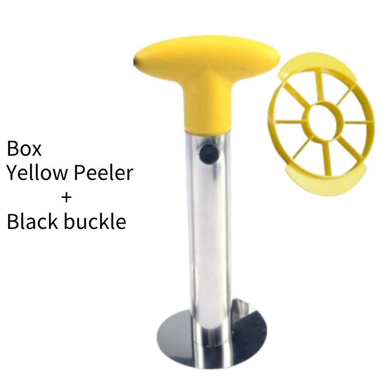 

Corer Slicer Pineapple Cutter Peeler Stainless Steel Kitchen Easy Fruit Gadget Yellow ,Box