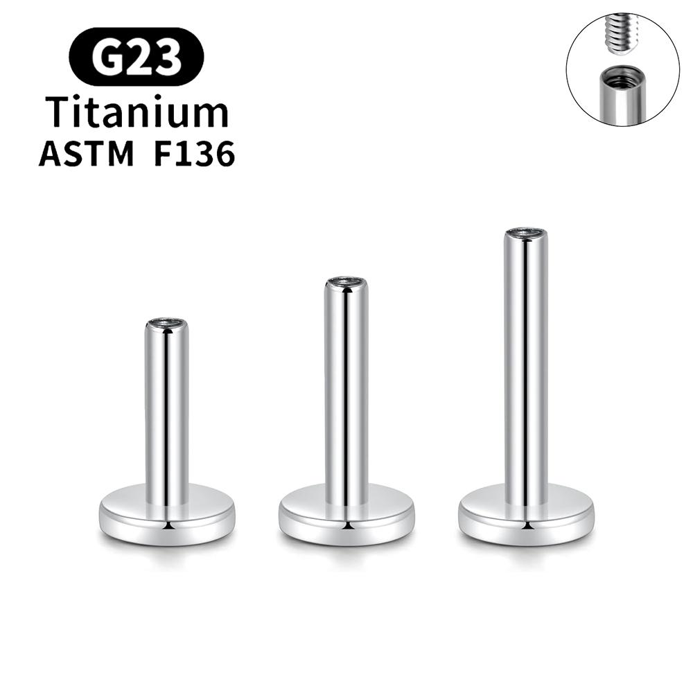 10 Stück G23 Titan Piercing Intern Gewindete Stecker Ohrstecker Stäbchen Basis 16G Für Labret Lippe Ohr Körper Piercing Schmuck Zubehör
