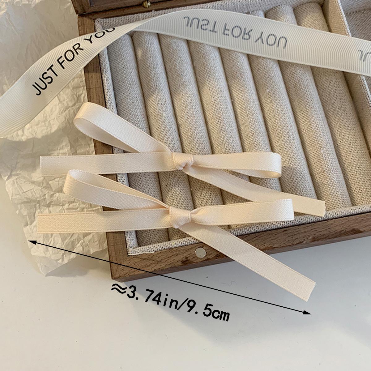 

2Pcs Bowknot Hair Clips Sweet Ballet Ribbon Bow Hairpin Bang Clip Girls Mini Grab Clips Woman Headwear Hair Accessories Size fits all