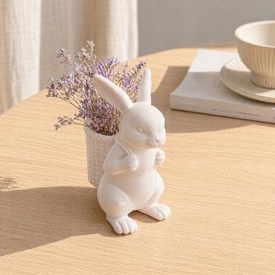 3D Printed Rabbit Storage Basket Cute Bunny Toothpick Holder Desktop Organizer