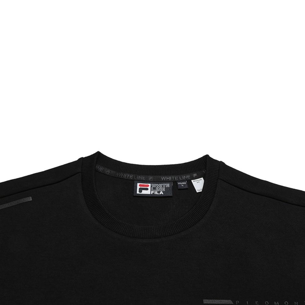 Fila White Simple Comfortable Fashion Casual Versatile Pullover Crewneck Sweatshirt Men Sweatshirt Black F11M543217FBK