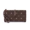 Large Capacity Floral Portable Student Handheld Long Wallet PU Printed Leaf Mobile Wallet