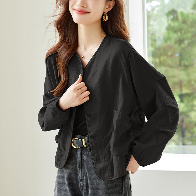 Women's new coat design sense simple loose versatile fashion niche short coat