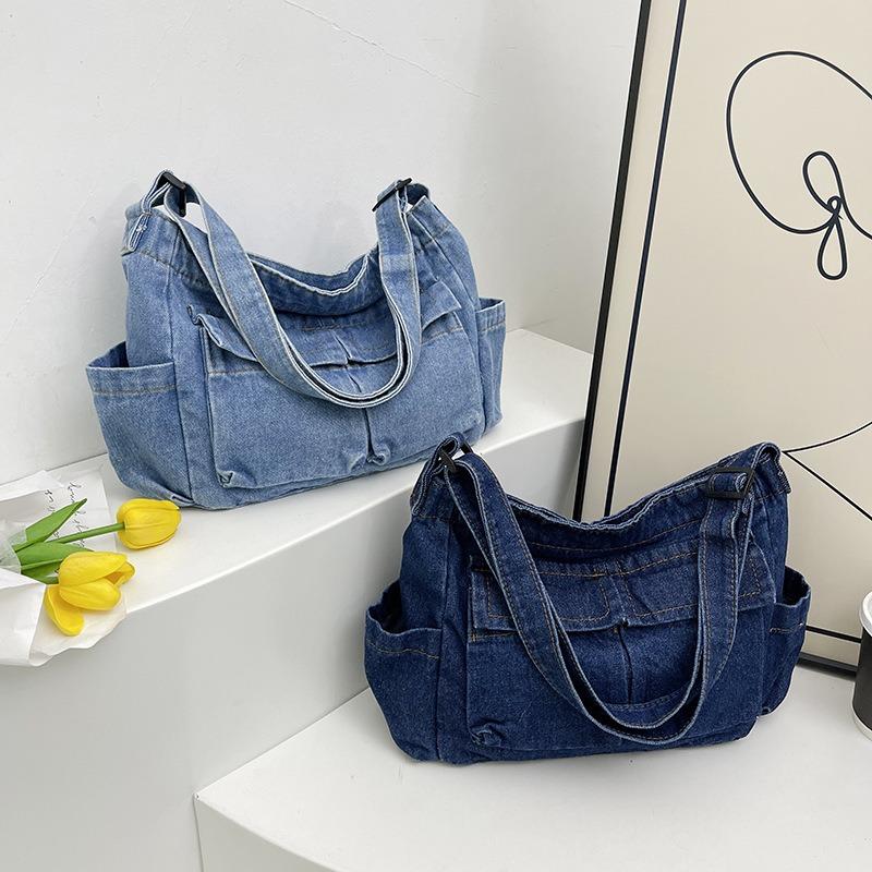 Denim Shoulder Bag Vintage Large Capacity Crossbody Bag