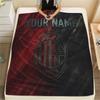 Custom Name AC Milan Flannel Blanket, High Quality Comfortable for All Seasons, Home Decor, Warmth and Comfort