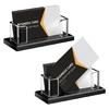 Clear Acrylic Business Card Stand Large Compartment Name Card Organiser Container For Efficient Business Card Management