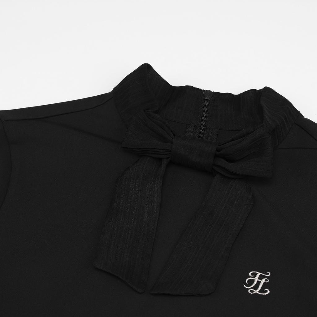 FAIRLIAR GOLF Sheer Ribbon T-Shirt (Black)