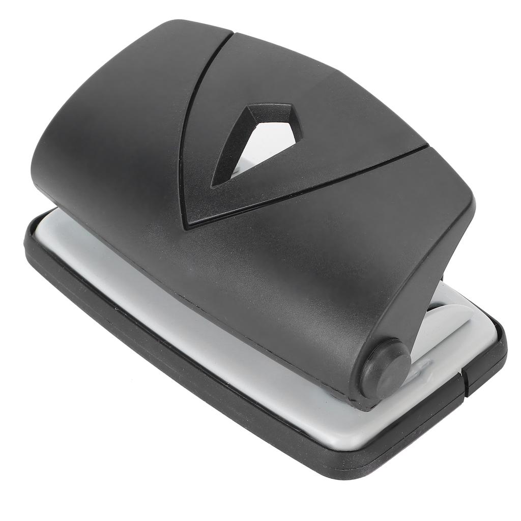 Hole Punch Small Plastic Adjustable Positioning Punching Machine for Stationery BindingBlack