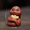 Purple Sand Tea Pet Household Teaware Decoration Lovely Art Tea Pet Creative Can Raise Tea Play Decoration Zodiac Snake Mascot