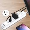 6 Way Power Socket Overloads Proof Flame Retardant 6 Outlets American Outlets and 4 USB A Plug Board for Home Office