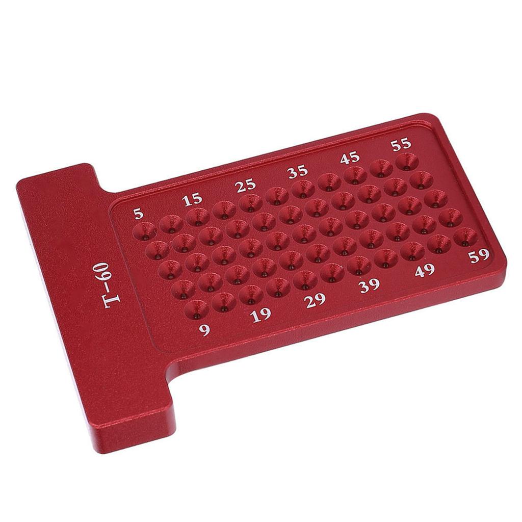 Woodworking T Type Scriber Aluminum Alloy Hole Gauge Carpenter Marking Tool (Red)
