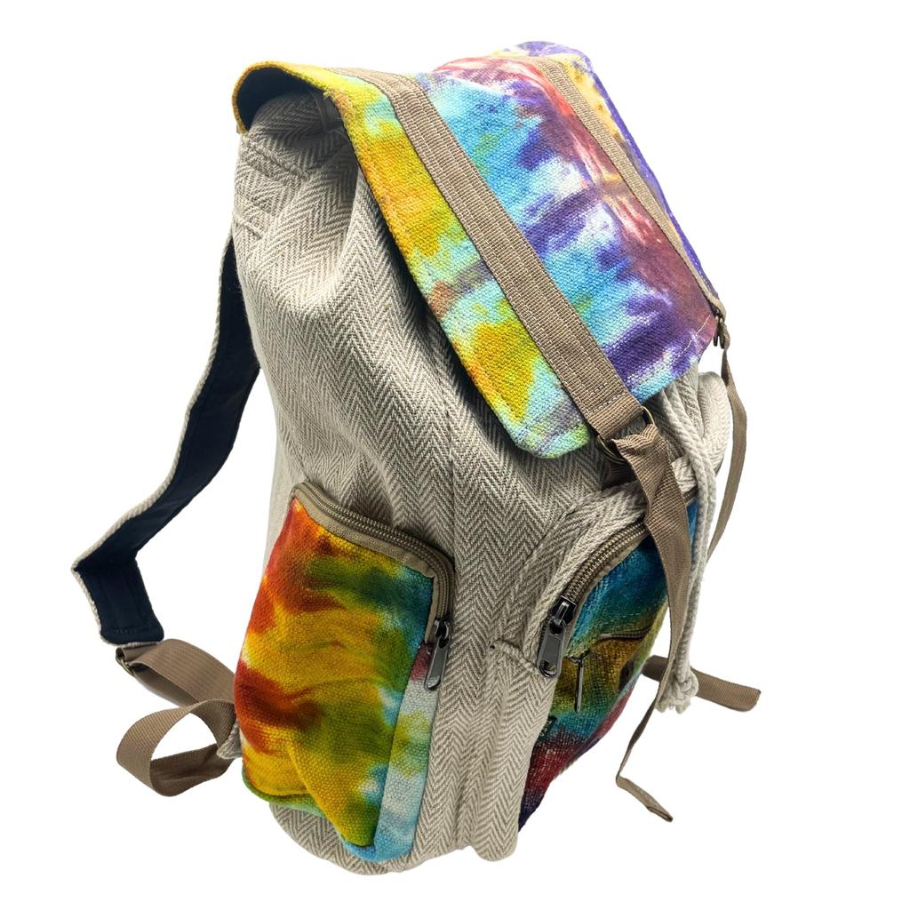 Hemp Backpack Tie Dye Large Square